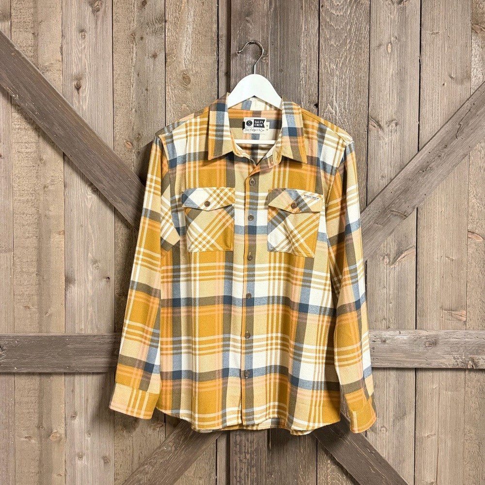 Salty Crew Long Haul Flannel Button-Up Shirt